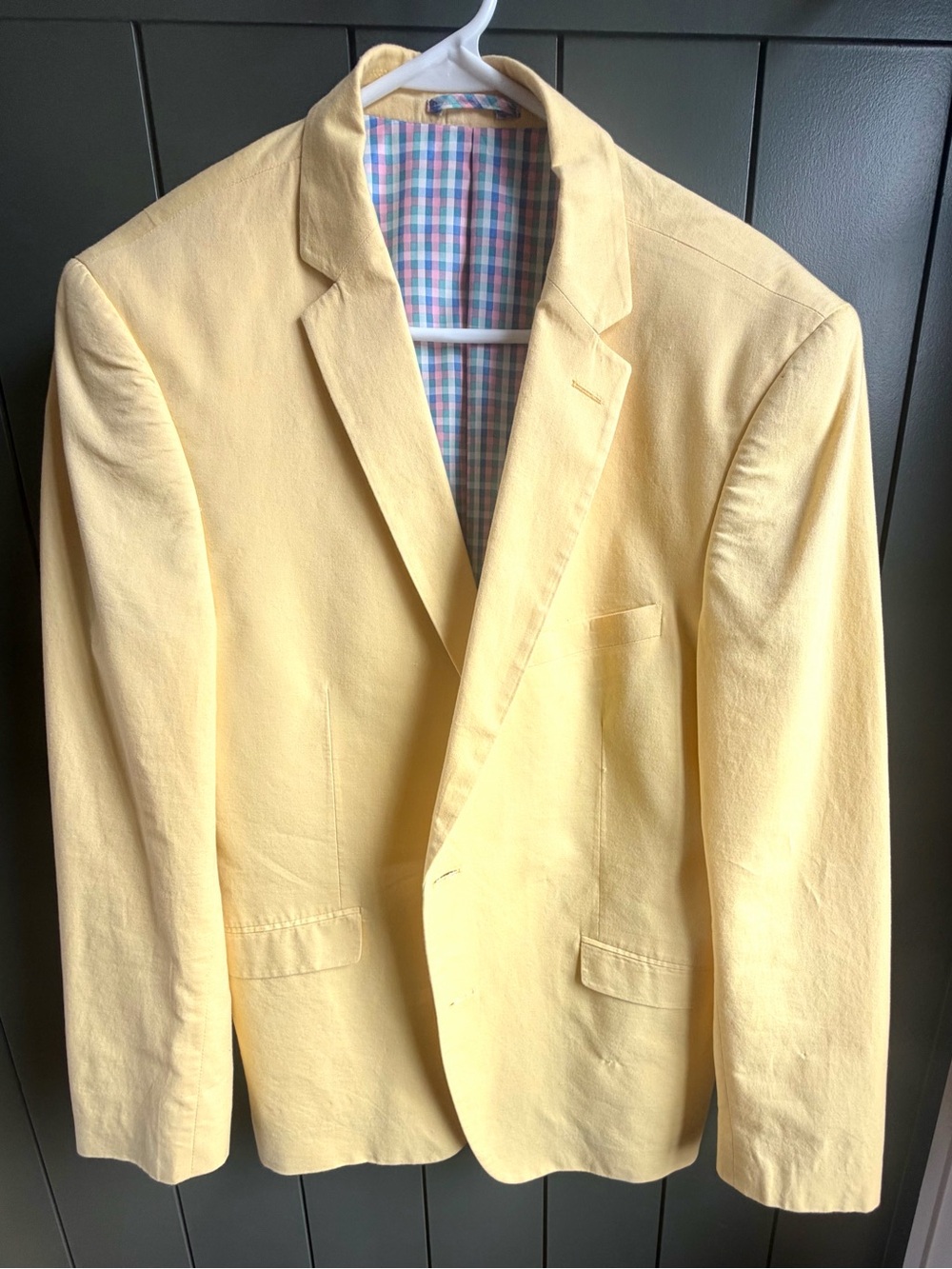 U.S. Polo Assn Men’s Yellow Cotton Twill Blazer 42R 2 Button Notch Single Breast